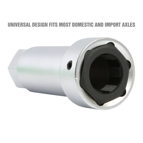 Axle Spindle Rethreading Tool Kit for Damaged Threads with Metric and SAE Chasers, showing universal fit design.