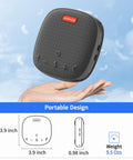 Conference Bluetooth Speakerphone With 360 Degree Voice Pickup And Noise Reduction, USB C Plug And Play shown in hand