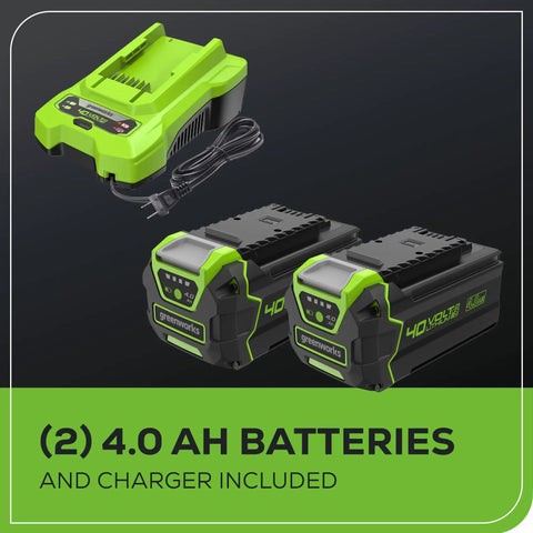 4Ah batteries and charger for 40V Cordless 21 Inch Brushless Lawn Mower With Self Propelled Smart Pace No Gas Easy Start Up