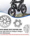 Beefy Hydraulic Brake Rotor For Ridstar Q20 Q20 Pro H20 Pro H26 Pro Front And Rear Disc Brake Set Iron Rotor Upgrade