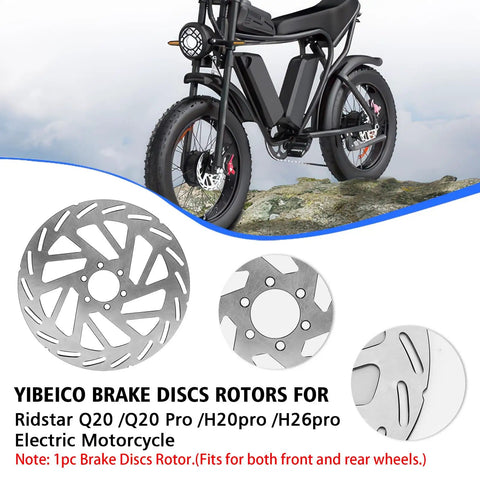 Beefy Hydraulic Brake Rotor For Ridstar Q20 Q20 Pro H20 Pro H26 Pro Front And Rear Disc Brake Set Iron Rotor Upgrade