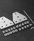 Kickass 2020 Series Aluminum Corner Brackets And Five Hole T Shape Joint Plates For Building Heavy Duty Industrial Rigs with hardware