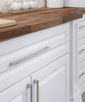 Avellino Collection Brushed Nickel Cabinet Handle Sixteen And Three Eighths Inches Center To Center Bar Pull For Kitchen And Bath Cabinets