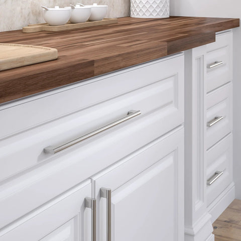 Avellino Collection Brushed Nickel Cabinet Handle Sixteen And Three Eighths Inches Center To Center Bar Pull For Kitchen And Bath Cabinets