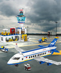 Six In One City Airport Airplane Building Set With 886 Pieces For STEM Learning, Realistic Terminal, Shuttle Bus, Accessories