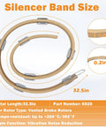 Brake Lathe Silencer Band For Ventilated Rotors Replacement Part dimensions and features overview, size 32.5in, heat resistant.