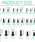 1200 Piece Pan Phillips Cross Head Screw Kit with multiple screw sizes for electronics and DIY projects, black finish, M1 to M3