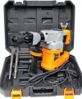 Heavy Duty Demolition Jack Hammer Concrete Breaker 1100W 15J With 3900 BPM, 110V 60Hz, in carrying case with hex shank bits