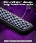 Diamond pattern massage armrest for comfort in luxury cars