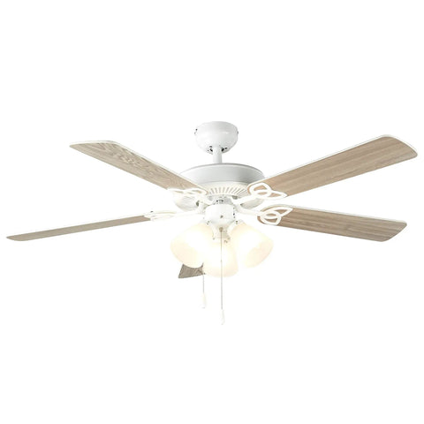 52 Inch Indoor Ceiling Fan With Dimmable LED Light Kit And Reversible Blades In White Finish, Quiet As A Mouse Motor, Four Speeds, Perfect For Living Rooms Up To 225 Sq Ft, Pushing About 4036 CFM And 69 CFM Per Watt