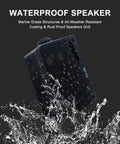 Outdoor Bluetooth Speakers 3.5 Inch, Beefed-Up Wired Waterproof 200W 3-Way Premium Wall Mount System in water splash