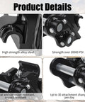Close-up of Universal Quick Change Mini Excavator Attachment Connector for Small Diggers, high-strength alloy steel, impact-resistant.
