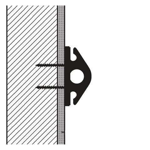 Steel anchor from Stellar Resistance Band Wall Anchor Kit For Home Gym and Physical Therapy mounted on a wall.
