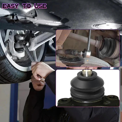 Universal Ball Joint Dust Covers Kit With 14 Pieces Including 7x2 Size Tie Rod Boots, Rubber Boot Ends, And Track Dust Protection For Car Suspension And Steering Systems, Easy Install, Durable Flexible Covers To Keep Your Vehicle Safe, undercar suspension boot install