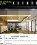 Office with 4 Pack 6 Inch Ultra Thin LED Recessed Ceiling Lights With Junction Box, 14W Equal 100W, 5000K Daylight