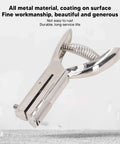 Heavy Duty Handheld Hole Punch 6mm Diameter Metal Construction Punches Up To 20 Sheets Ideal For PVC Cards ID Cards And Membership Cards Office Or Home Use With Durable Build And Works Like A Champ, close-up front view showing metal construction and spring mechanism.