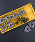 20Pcs Bronze Carbide Turning Inserts WNMG 432 080408 Pro-Grade for Lathe Cutting in yellow box, PVD-coated, high precision