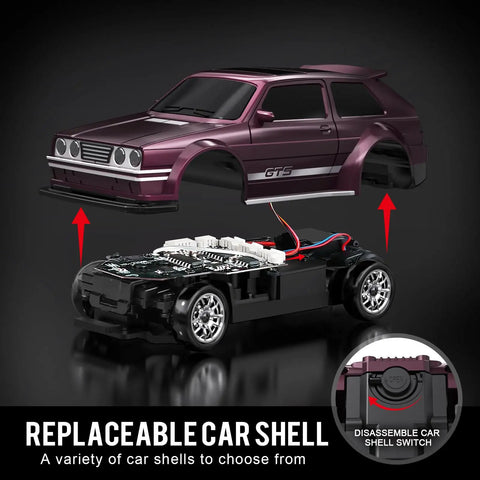 1 To 43 Scale Mini RC Drift Car With Gyro And 4WD Full Proportional Control disassembling car shell