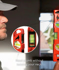 Rock Hard Professional Grade Cast Aluminum Torpedo Level With Magnetic Dual View Plumb Vial, side view showing plumb vials and user.