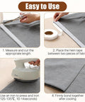 Instructions for 12 Roll Iron On Hem Tape Set No Sew Fabric Fusing Tape In 0.75 Inch And 1 Inch Widths White And Black 64 M Each Roll