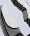 Close-up of the jaws on 12 Inch Water Pump Pliers With Quick Button Adjustment On The Workpiece Fine Jaw Tuning For Different Sized Pieces