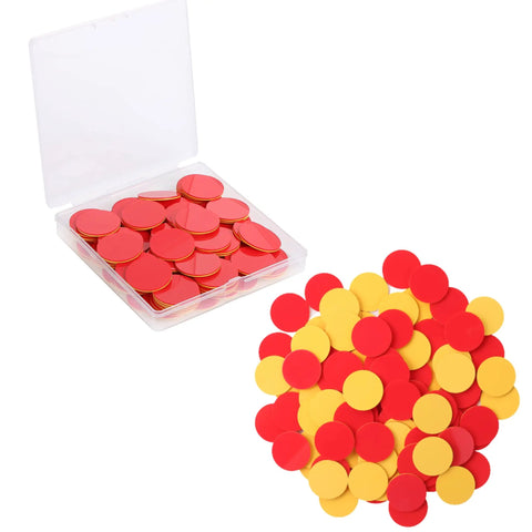 Totally Kid Approved Two Color Counters 100 Pack In Heavy Duty Plastic Case for math exercises and games