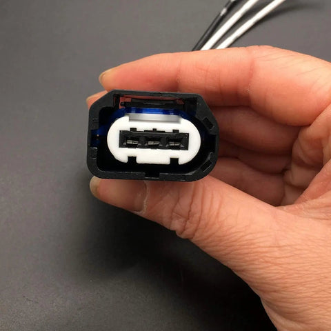 Close-up of Set Of Two Pigtail Connectors For Volvo And Ford Electric Power Steering Pumps EPS Wire Connector Plug Kit Type 1