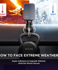 Wireless Car Charger Mount With Auto Clamping And 15W Fast Charge on dashboard with 50lbs test weight, extreme weather