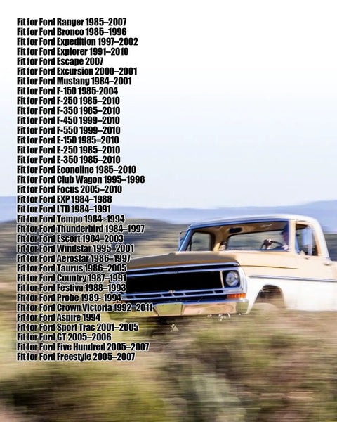 List of compatible vehicles for Heavy Duty 3G Alternator Upgrade Wiring Cable Featuring Zero Drama Stator Swap Setup For 1985 Through 2004 Ford F150 Pickup Delivering Rock Solid Cold Start Voltage Output.