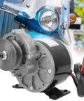 12V DC Geared Motor 250W With Belt Pulley Featuring Pure Copper Windings for DIY projects and robotics, showcasing durable build and powerful design.