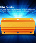 Beefy 200W 4R High Power Aluminum Housing Resistor For Industrial Equipment With Mounting Holes Heavy Duty Power Resistor For Power Supplies And Industrial Electronics Durable Component For Demanding Applications, 200W aluminum resistor with mounting holes