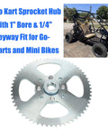 Go Kart Sprocket Hub With One Inch Bore And Quarter Inch Keyway Hardware Kit For Fits 40 41 420 Chain Beefy Rear Drive