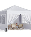 10x10 Pop Up Canopy With Sidewalls For A No Brainer Hassle Free Setup Portable Event Tent With Carry Bag Ideal For Parties Camping Fairs