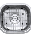 Top view of 13x15 Inch Undermount Bar Sink for Small Kitchens, 16 Gauge Stainless Steel One Bowl with Brushed Finish