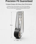 Heavy Duty Vertical Track Roller Wheel With 130lb Load Rating And Anti Sag Support, 25mm diameter, 79mm height, steel and TPR material.