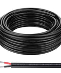16 Gauge 2 Conductor Electrical Wire 16AWG Stranded PVC Oxygen Free Copper Cable For Low Voltage Landscape Lighting 50 Feet UL Listed Heavy Duty Outdoor Cord coil