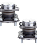 Pair Of Rear Wheel Hub Bearing Assemblies With ABS 4 Lug Direct Fit Plug And Play Drop In Replacement For Nissan Sentra 2007 2008 2009 2010 2011 2012 Premium Quality Durable Long Lasting Vehicle Safety