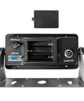 Back view of 6-Digit 0.7 Inch LCD Display Weighing Scale Load Cell Indicator Digital Readout With RS232 Port And 5-Pin Connector Replacement For OP-902 Dual Power From AA Batteries Or External Power Supply, showing battery compartment, RS232 port, and 5-pin connector.