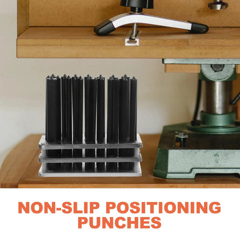 28 Piece Cylindrical Positioning Punch Set With Base For Precision Hole Alignment Metal Transfer Punches