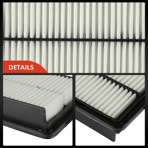 Close-up of Engine Air Filter For Hyundai Elantra 2017-2020 Elantra GT 2018-2020 Kona 2018-2023 Veloster 2019-2021 Kia Forte, pleated detail
