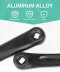 Close-up of Aluminum Bicycle Crank Arm Left Arm for Mountain Road City Folding EBikes 152mm, showing diamond hole spindle.