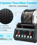 Pro Grade Brushless Rock Tumbler Polisher Kit with 2.5lb large barrel, three speed settings and 9 day timer, front view