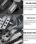 Stripped Screw Extractor Kit With Allen Wrenches For Broken Bolts Faucets And Pipes One Half Inch And Three Quarter Inch Easy Out Broken Screw Removal Tool For Handy DIY Friendly Quick Painless Repairs, showcasing materials and features