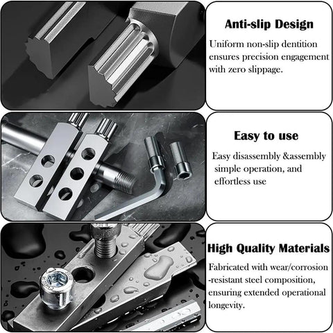 Stripped Screw Extractor Kit With Allen Wrenches For Broken Bolts Faucets And Pipes One Half Inch And Three Quarter Inch Easy Out Broken Screw Removal Tool For Handy DIY Friendly Quick Painless Repairs, showcasing materials and features