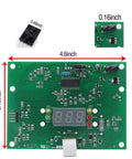 Dimensions of Plug In Replacement Display Board For Low Nox Induced Draft Heaters with components detailed