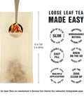 Disposable Loose Leaf Tea Filters For Easy Brewing, Unbleached Paper Sachets, Single Cup Infuser Bags For Hot Or Iced Tea, No Cleanup