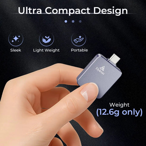 Ultra Fast External Portable SSD USB C Gen 2x2 20Gbps With 1050MBps Read And 950MBps Write, compact lightweight design