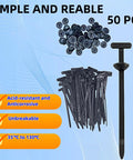 Heavy Duty Universal Nylon Cable Ties With Pin And Button Lock, 50 Pack, acid-resistant, unbreakable, for car repair use