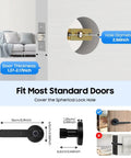 No Sweat 4 In 1 Smart Door Lock With Rapid Fingerprint Scanner Keypad Pin Ic Card Swipe And Mechanical Key Backup Solid Matte Black Lever for standard door measurements.
