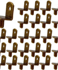 Rock Solid 50 Pack Shelf Support Pegs Nickel Plated Stainless Steel Cabinet Pins bronze tone visible in multiple angles